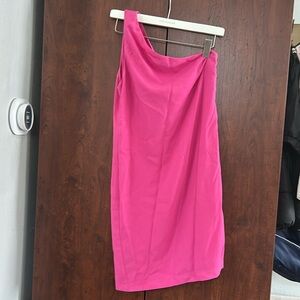 Pink One Shoulder Dress